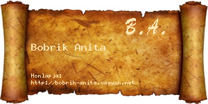 Bobrik Anita névjegykártya